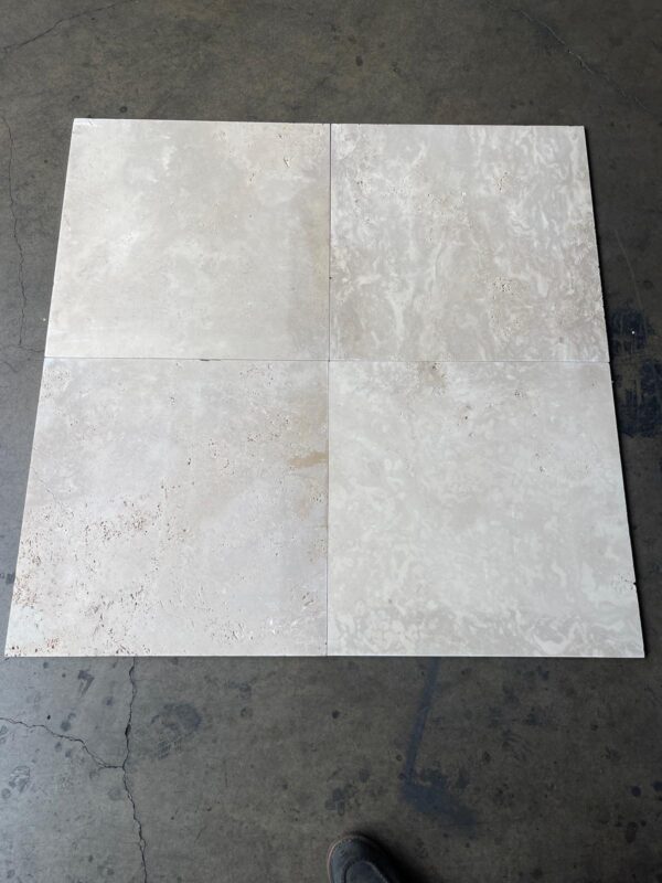 Ivory Travertine 24x24 Tumbled Tile 6