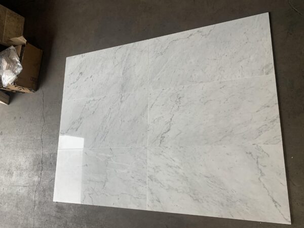 Carrara White 18x36 Polished Marble Tile 6