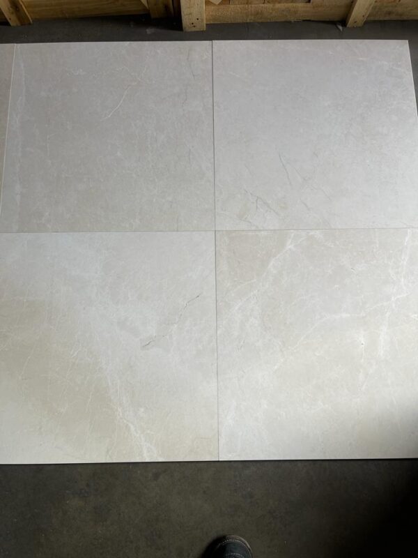 White Pearl 24x24 Polished Marble Tile 2