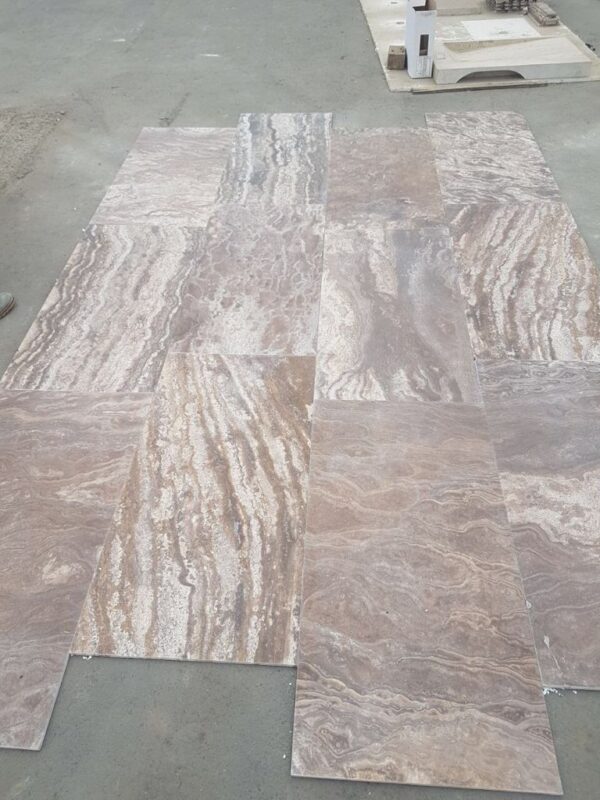 Silver Fantasy Travertine 18x36 Filled and Honed Tile
