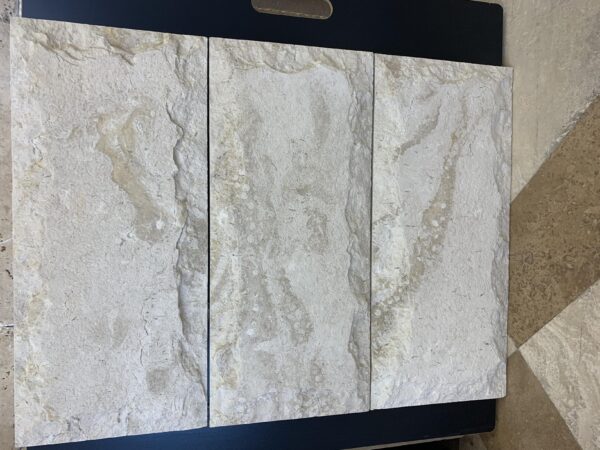 Shell Stone 8x18 Beige Splitface Limestone Tile 0