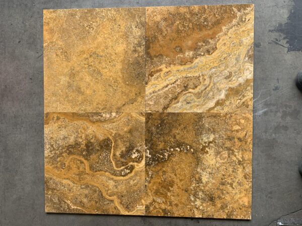Scabos Travertine 18x18 Multicolor Honed Tile 2