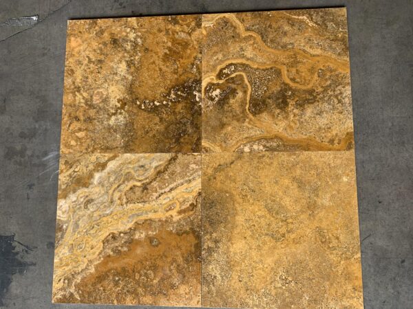 Scabos Travertine 18x18 Multicolor Honed Tile 0