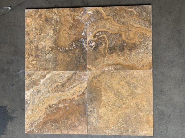 Scabos Travertine 18x18 Multicolor Honed Tile 5