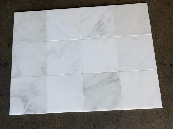 Oriental White 6x6 Square Honed Marble Tile 2