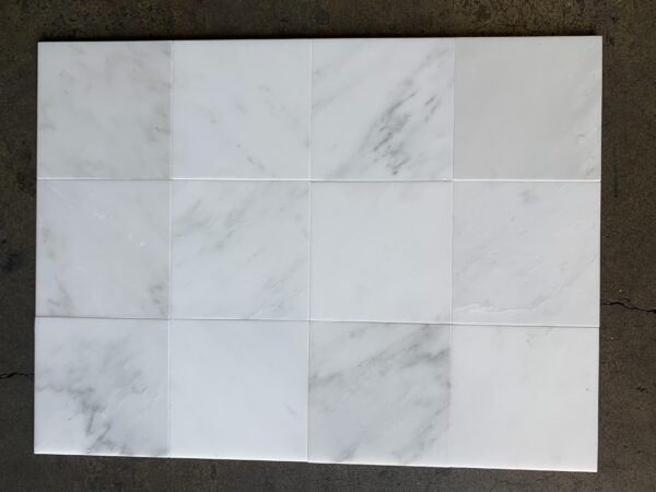 Oriental White 6x6 Square Honed Marble Tile 4