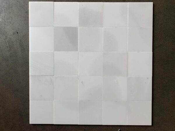 Oriental White 6x6 Square Honed Marble Tile 1
