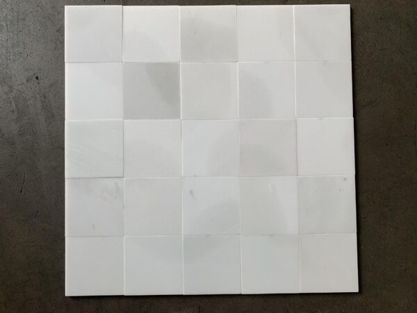 Oriental White 6x6 Square Honed Marble Tile 0