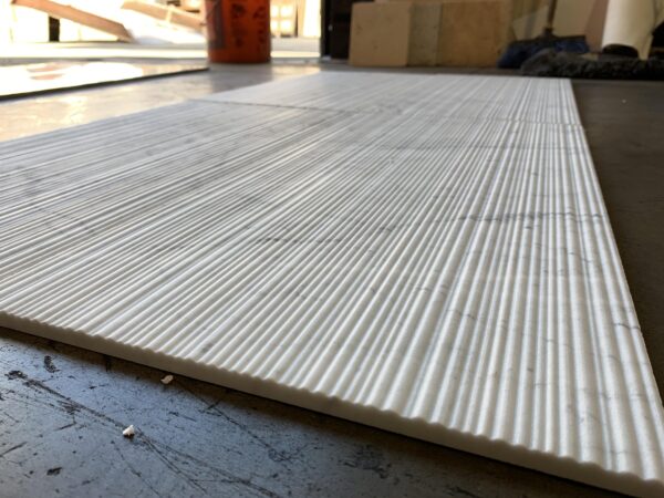 Carrara White Bamboo 12x24 Marble Tile 2