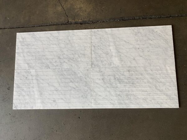 Carrara White Bamboo 12x24 Marble Tile 0