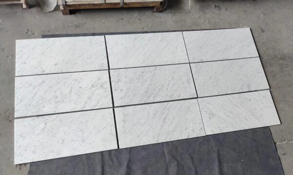 Carrara White 18x36 Honed Marble Tile 2