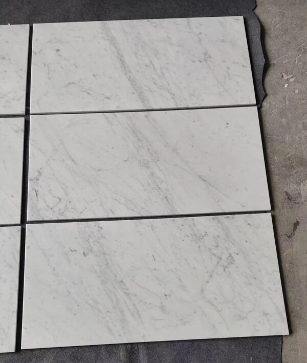 Carrara White 18x36 Honed Marble Tile 3