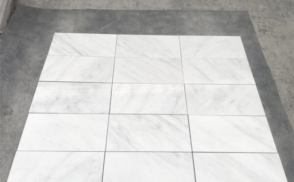 Oriental White 12x24 Rectangle Honed Marble Tile