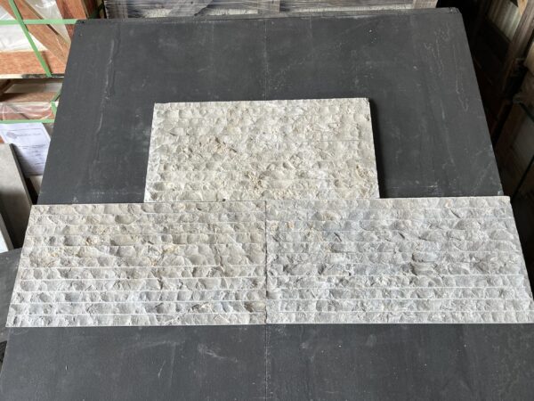 Bardiglio Gray 12x24 Split-Face Raked Marble Tile 1
