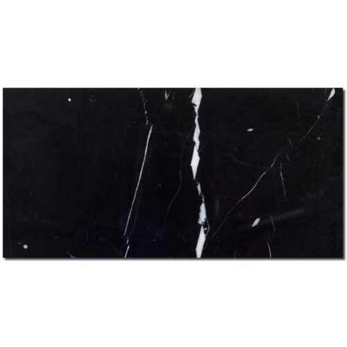 Nero Marquina 12x24 Polished Marble Tile 0