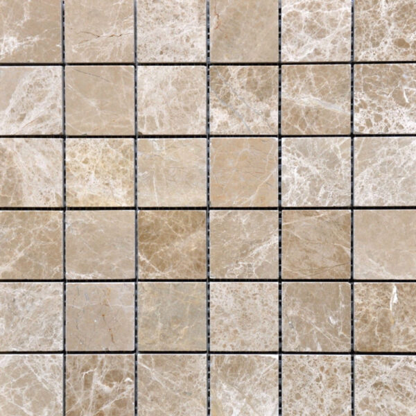 Emperador Light Tumbled Marble Mosaic 0