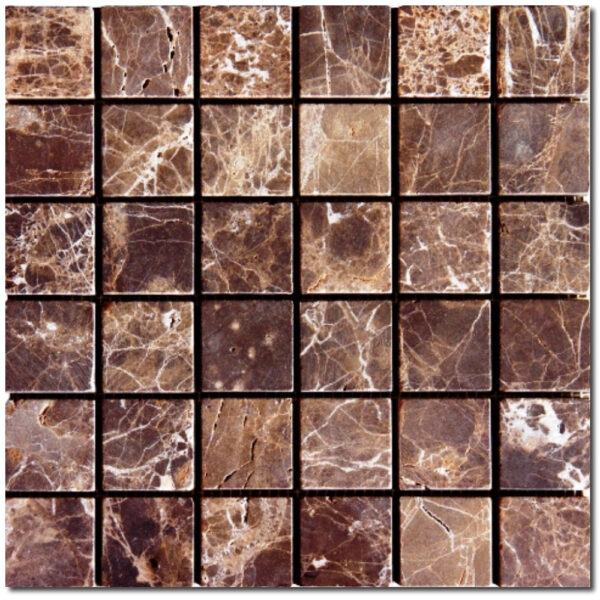 Emperador Dark Tumbled Marble Mosaic 0