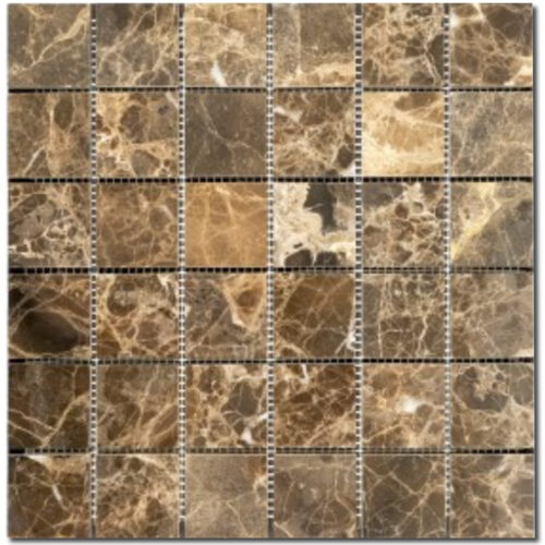 Emperador Dark Honed Marble Mosaic 0