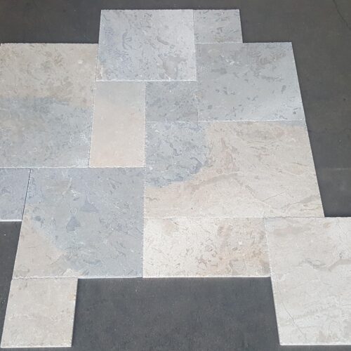 Azul Pietra Pattern Brushed/Chiseled Marble Tile 0