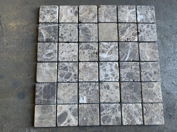 Emperador Dark Tumbled Marble Mosaic 2