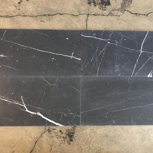 Nero Marquina 12x24 Honed Marble Tile 0