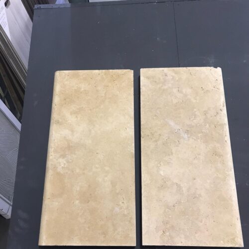 Ivory 12x24 Bullnose Travertine Pool Coping