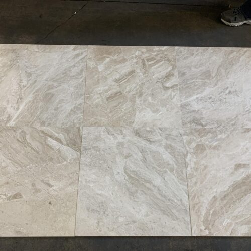 Breccia Bianco 24x24 Honed Marble Tile 0