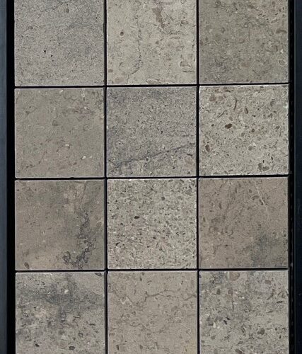 Graphite 2x2 Square Antiqued Limestone Tile