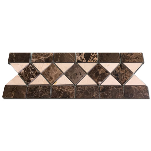 Emperador Dark 4x12 Border Polished Marble Trim 0