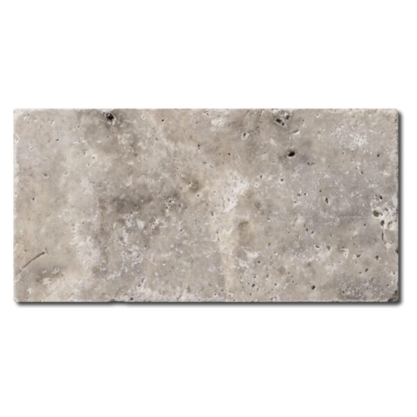 Silver Tumbled 3x6 Travertine Tile 0