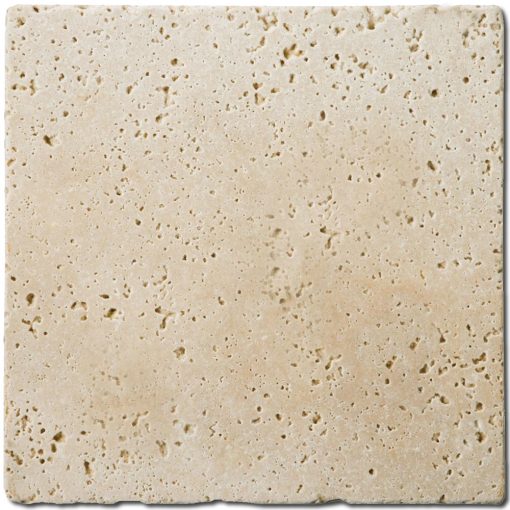 Ivory Tumbled 4x4 Travertine Tile 1