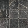 Nero Marquina 4x4 Black Tumbled Marble Tile 2