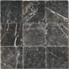 Nero Marquina 4x4 Black Tumbled Marble Tile 0