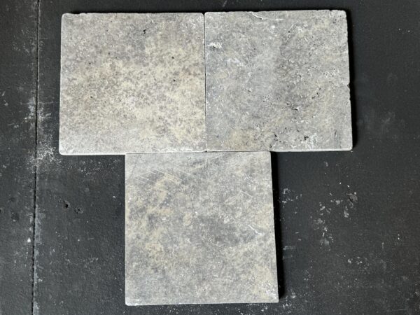 Silver Tumbled 6x6 Travertine Tile 2