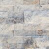 Silver 6x24 Travertine Ledger Panel 2