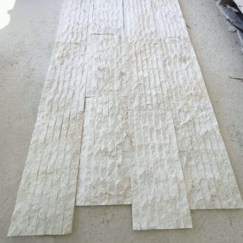 Royal White 8x18 Split-Face Limestone Veneer