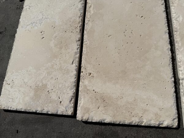 Ivory Brushed/Chiseled 8x16 Travertine Tile 2