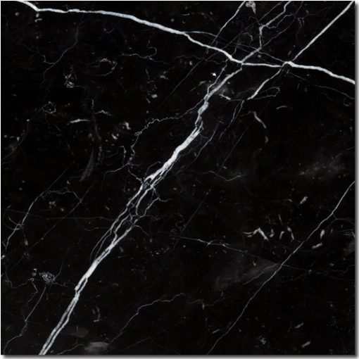 Nero Marquina 12x12 Black Polished Marble Tile 1