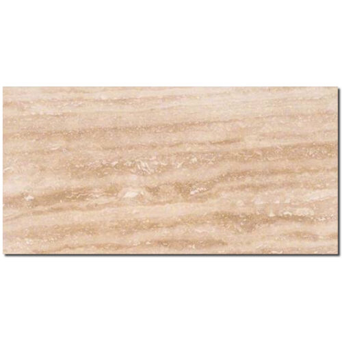 Walnut 12x24 Polished Vein Cut Travertine Tile 0