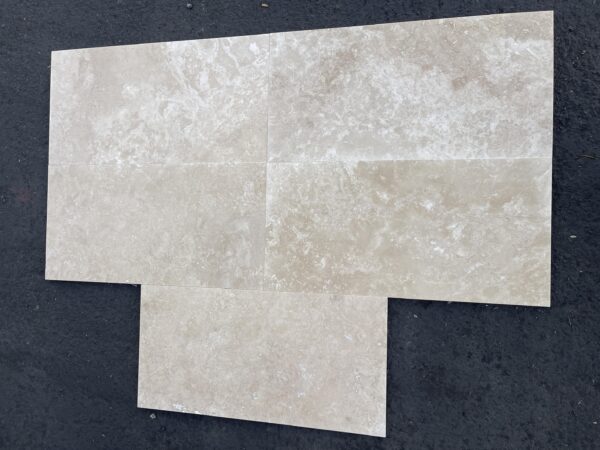 Ivory Filled&Honed 12x24 Travertine Tile 3