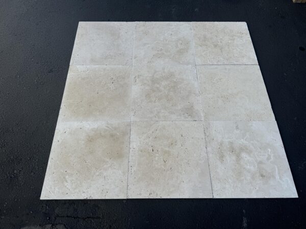 Ivory 18x18 Tumbled Travertine Tile 2