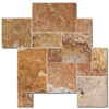 Scabos Pattern Brushed/Chiseled Travertine Tile 0