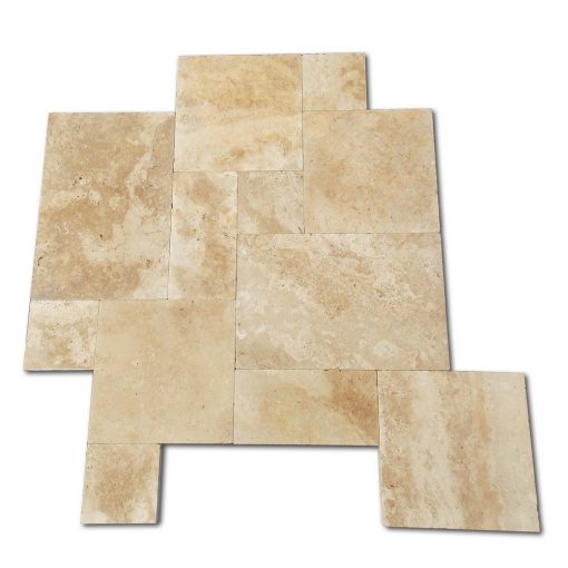 Walnut Pattern Tumbled Pavers Travertine Paver 2