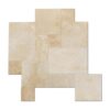 Ivory Versailles Pattern Tumbled Travertine Paver 2