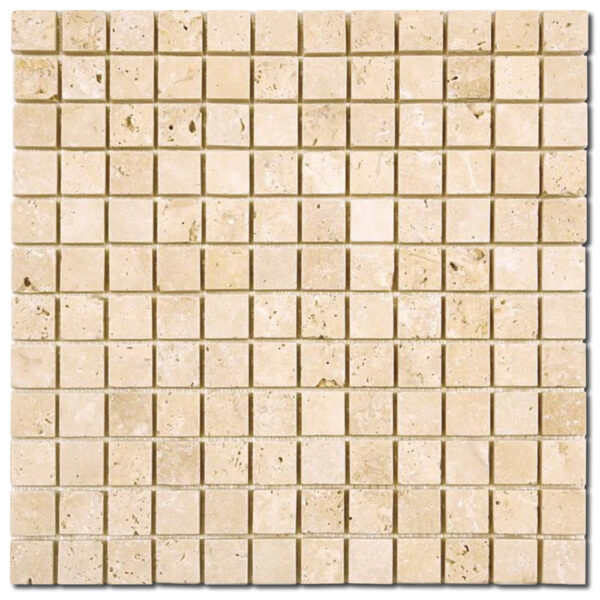 Ivory Mosaic Tumbled Travertine 0