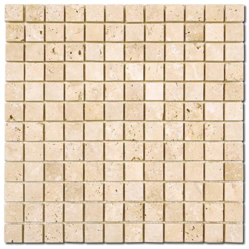 Ivory Mosaic Tumbled Travertine 2