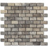 Silver Tumbled Travertine Mosaic 0