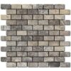 Silver Tumbled Travertine Mosaic 3