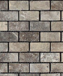 Silver Tumbled Travertine Mosaic 5