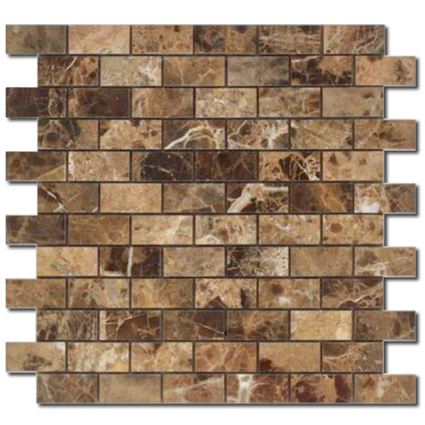 Emperador Dark Honed Marble Mosaic 0